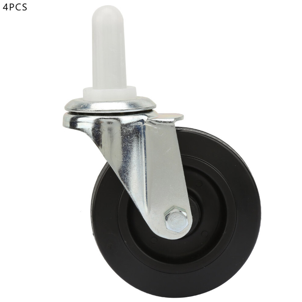 Heavy Duty Stem Caster Wheels For Wire Shelving, 3Wheel2locking Stem Casters With Dual Bearing Raceway, 3Inch Swivel Wheels With M15rubber Stem, 9083649771778