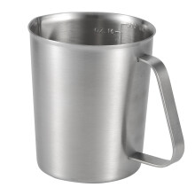Copo medidor de aço inoxidável, utensílio de cozinha resistente, balança multifuncional, jarra profissional para espuma de leite, própria para