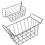 Hanging Wire Mesh Basket For Refrigerator Cabinet, Stackable Utility Storage Bin With Sturdy Construction, Under Shelf Organizer Elegant And Modern 3