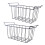 Hanging Wire Mesh Basket For Refrigerator Cabinet, Stackable Utility Storage Bin With Sturdy Construction, Under Shelf Organizer Elegant And Modern 4