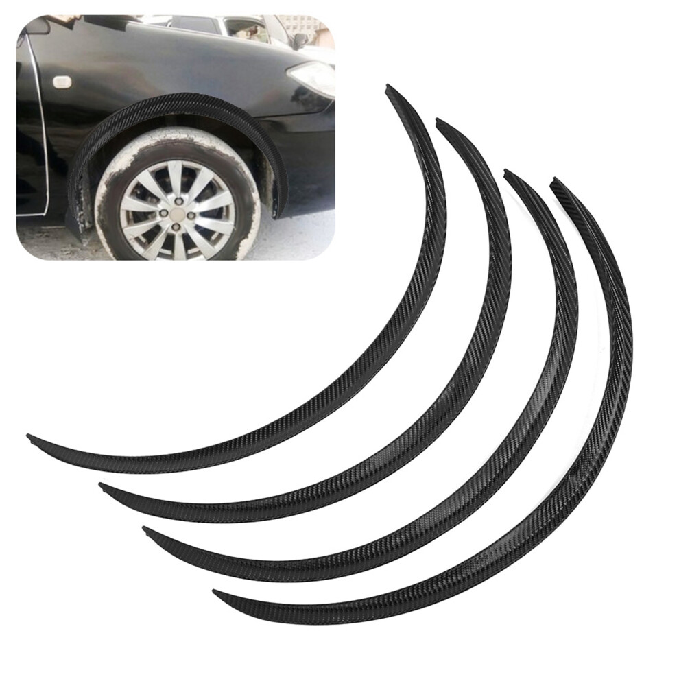 4Pcs Wheel Eyebrow Protector Lip Trim Carbon Fiber Style 72Cm 4681392538737