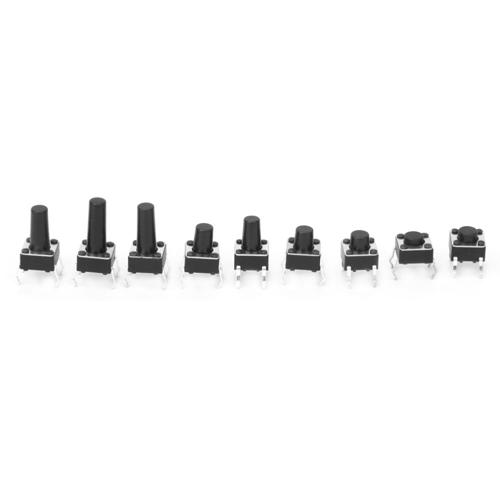 Waterproof Tactile Push Button Switch 100Pcs 6X6x4.3-13Mm Micro Tact Switch 9391392427188