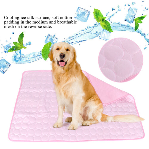 Baumwoll Kühlmatte für Haustiere pink 2