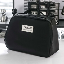 (Black) School Pencil Bag Stationery Organizer Large Capacity Bag Coin Purse for Teen Students Girls Boys