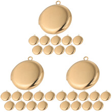 3 Count Photo Locket Pendant Charm Pendants Jewelry Round Necklace