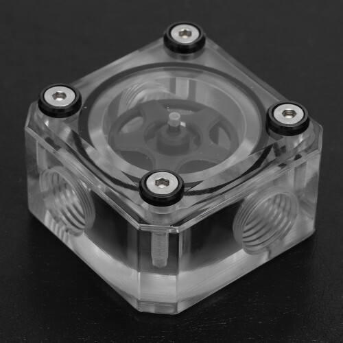 Acrylic Water Meter for PC Cooling, Revolving Speed Visualizer with Transparent Design for Custom Computer Builds 2