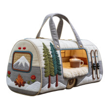 Gesteppte Hippie-Reisetasche im Van-Stil – Große Reisetasche im Boho-Stil für Yoga, Tanz, Festivals und Kurztrips, kunstvoller