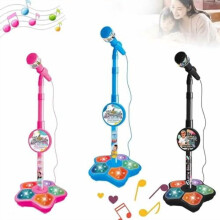Suporte de microfone infantil de brinquedo, suporte de microfone de karaokê portátil para crianças – compatível com máquinas de karaokê