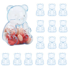 12 Gummibärchenbehälter, transparente Kunststoffbehälter (7 cm, gesamt 1,7 kg) – Gastgeschenke für Valentinstag und Ostern