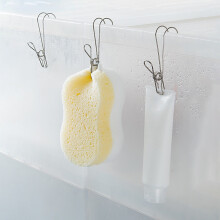 Conjunto de 6 prendedores de aço inoxidável com ganchos - Cabide resistente de 11,4 cm (4,5 pol.) à prova de vento para lavanderia, cozinha e