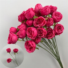 Fiori artificiali, 3 rose artificiali, fiori di rosa, decorazioni per interni, ornamenti, allestimenti scenici.