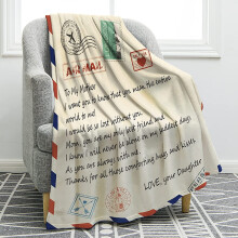 Rakastan sinua -syntymäpäivälahjapeitto äidille – 75x102 cm, yhteensopiva äidin, tyttären/pojan, joulun, vuosipäivän ja äitienpäivän