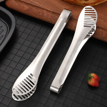Pinzas de acero inoxidable de primera calidad para alimentos: resistentes, antiadherentes, aptas para barbacoa, ensaladas, filetes y buffets.