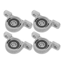 4pcs Pillow Block Mounted Bearings Auto Self Align Bearings Zinc Aluminum Linear Bearings for Vertical Bearing Support Zinc Alloy Flange Bearings