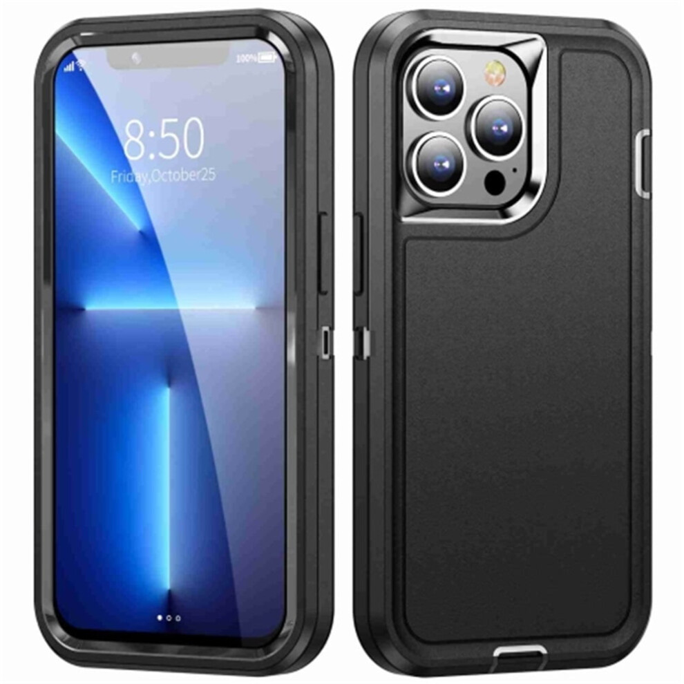 Shockproof Rugged 3-Layer Case For Iphone 12 Pro Max 6.7", Dust & Drop Proof, Â Compatible With Iphone 12 Pro Max Black 9482726175438