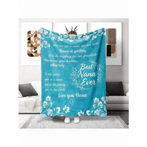 Flannel Throw Blanket Personalized Grass Green