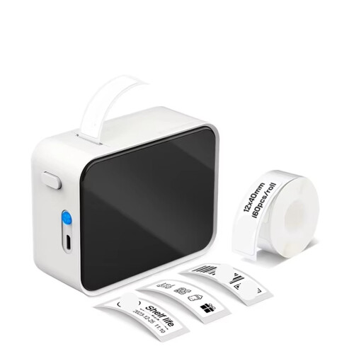 Mini draagbare thermische printer met draadloze Bluetooth-labelmaker voor thuis en op kantoor.