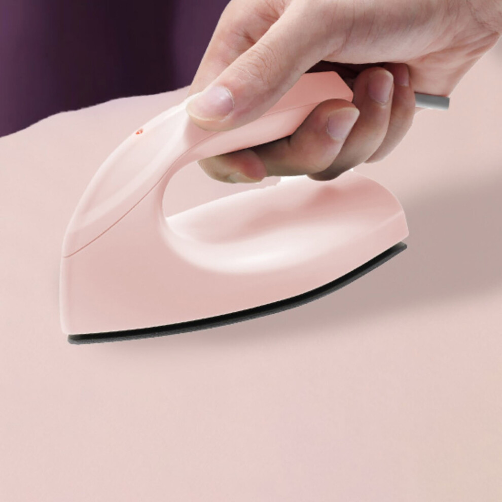 Mini Iron for Pin Beads, Portable Craft Iron with Constant Temperature Non-Stick Soleplate, Handheld Heat Press for Fuse Bead Art, Pink