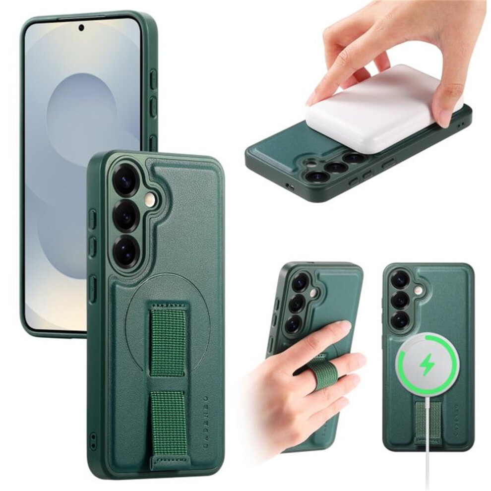 For Compatible With Samsung Galaxy S25+ 5G 6.7" Case With Belt Clip Holster And Kickstand Magsafe Magnetic Phone Cases,,For Galaxy S25+ 5G Green 9482726179450