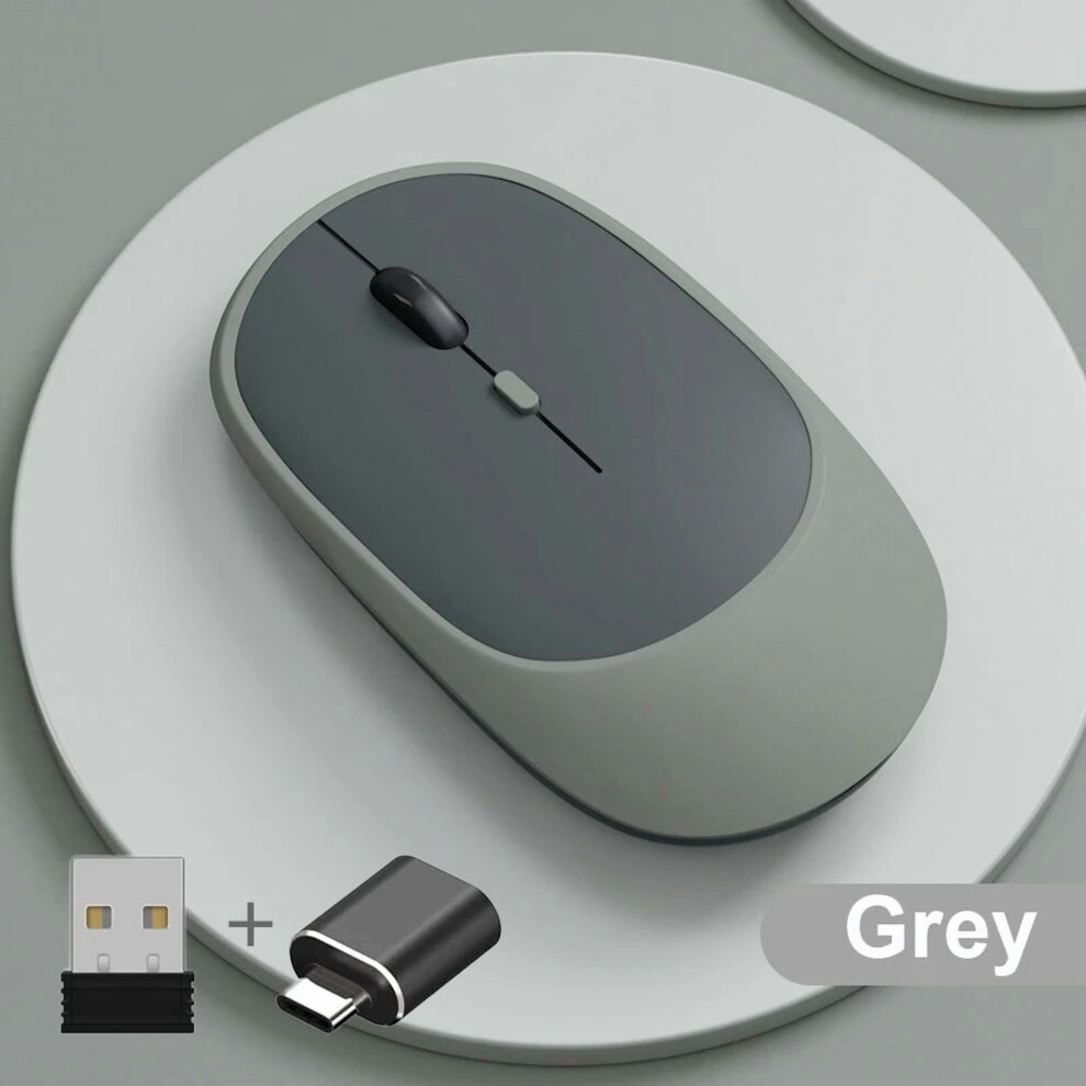 Wireless Mouse Rechargeable Mouse Dual Modes Bluetooth-Compatible 2.4G Usb Mute Mice For Laptop Pad Tablet Macbook Mause 9482726179559