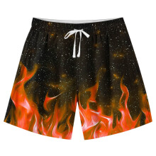 Badehose für Teenager-Jungen, schnelltrocknend, Badebekleidung für große Jungen, Strand-Schwimmshorts, Orange, 7-8 Jahre