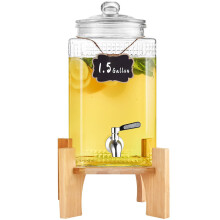 Glass Beverage Dispenser 1.5 Gal with Stand and Stainless
