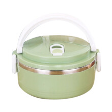 Boîte à lunch isotherme en acier inoxydable vert à une seule couche, 250 ml (8,5 oz) – Empilable, étanche, récipient alimentaire isolé pour