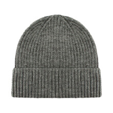 Čiapka Beanie Zimné čiapky Hot Soft Priadza Zákazková hladká manžeta Úplet Zimná čiapka tmavošedá