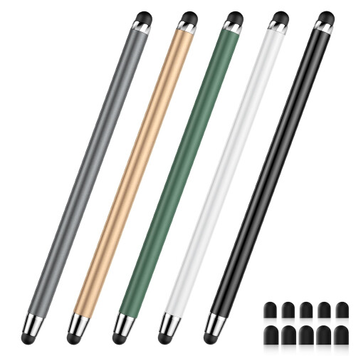 10 penne stilo 2 in 1 per iPad, iPhone e tablet Android – Alta sensibilità, precisione, compatibile con iPad, iPhone, Android – Include 20