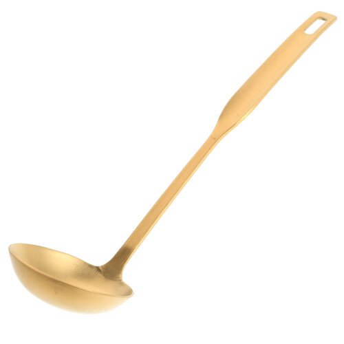 Concha grande de aço inoxidável de 25 cm (10 polegadas), ideal para servir sopas, molhos e muito mais. 1 unidade.