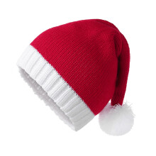 Bonnet de Noël Père Noël pour adultes et enfants - Tricoté avec pompon, Chapeau de fête d'hiver pour hommes et femmes