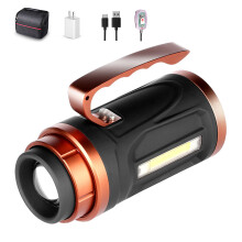 Die ultimative Outdoor-Lösung: Wiederaufladbarer Scheinwerfer mit hoher Lichtstärke, intelligenter Leistungsanzeige, wasserdicht und robust, 4