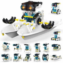 30-v-1 stavebnica solárneho robota STEM, 243-dielna vzdelávacia vedecká hračka pre deti vo veku 8 – 12 rokov, darček k narodeninám (biela)