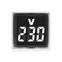 Digitales 220V/230V-Spannungsmessgerät mit transparenter Lampenschirmabdeckung, LED-Digitalvoltmeter, europäischer Stecker