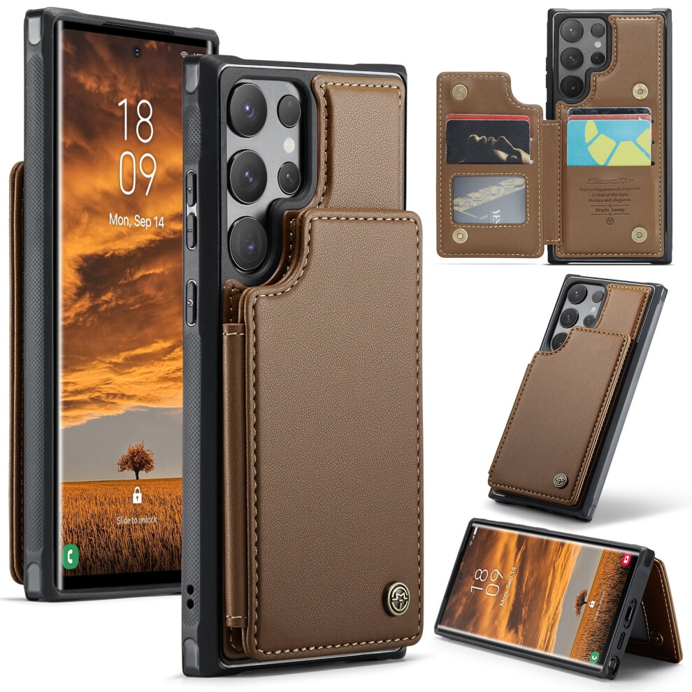 Caseme Leather Case For Compatible With Samsung S24 Ultra Â Rfid Wallet, Kickstand, Magnetic Clasp, Shockproof 9193271136972