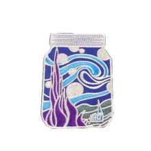 Ysmzzmsy 1 PCS Waves Iron On or Sew On Embroidered Waves Patch Bottle Patch