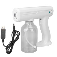 Nano atomizador de amplio uso para el cuidado de la piel y el cabello. Botella pulverizadora eléctrica con mango ergonómico. 800 ml. ABS azul.