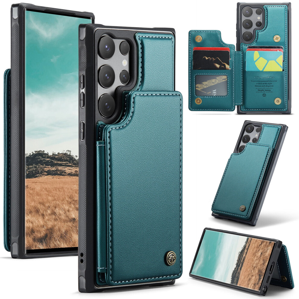 Caseme Leather Case For Compatible With Samsung Galaxy S25 Ultra Â Rfid Wallet, Magnetic Clasp, Kickstand, Shockproof 9193271135371
