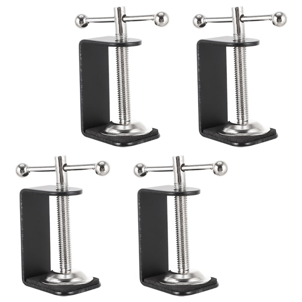 Universal Desk Mount Clamp 4Pcs Table Mounting Clamps In Plastic Material 8.5X6x3.5cm For Home And Office Use 9193271136361