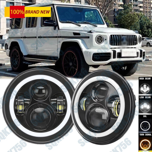 Faróis de LED de 7 polegadas para Mercedes-Benz G500/G55 AMG 2002-2006