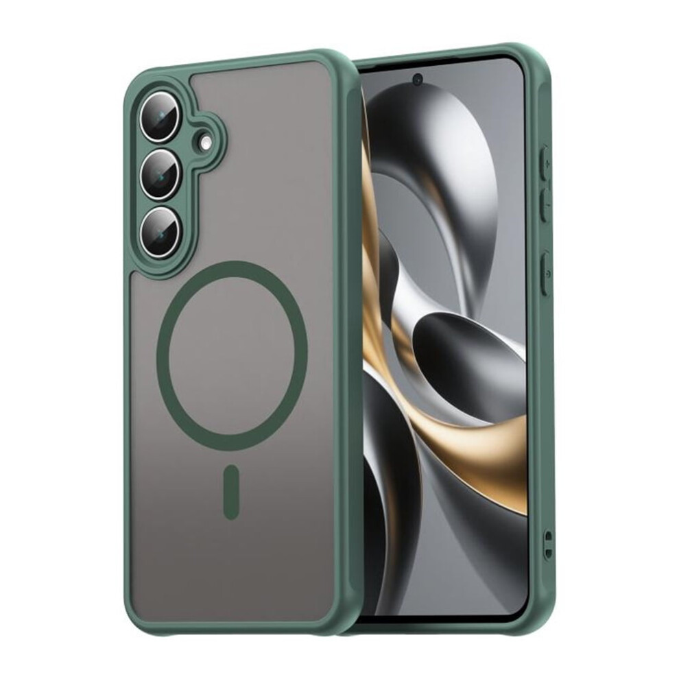 Magnetic Translucent Matte Case For Samsung Galaxy S25 Fe 5G – Magsafe Compatible, Military-Grade Drop Protection, Green 9193271138822
