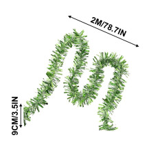 6.5 FT Green Tinsel Garland for Christmas Tree, Stairs & Railing – Outdoor Compatible