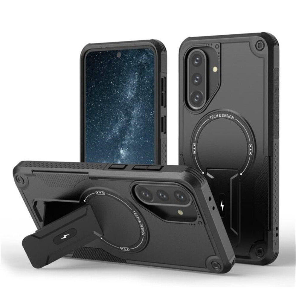 Samsung Galaxy A56 5G 6.7" Case – Magsafe Compatible, Military-Grade Shockproof Tpu With Built-In Stand, Black 9353595692084