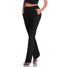 Dress Pants Women,High Waist Stretchy Trousers Pull on Office Slacks Bottoms (Black,Medium)