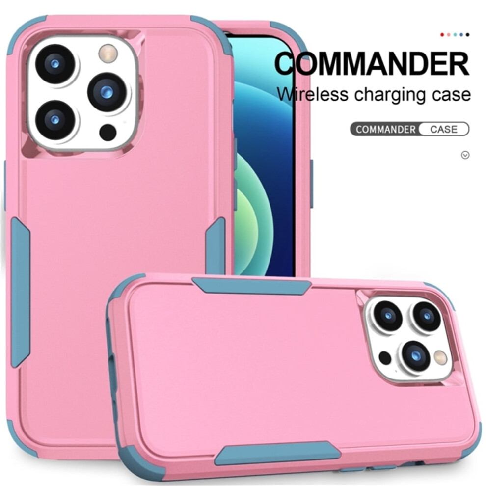 Heavy Duty 3-Layer Shockproof Bumper Cover For Iphone 15 Pro 6.1-Inch Â +Mint, Compatible With Iphone 15 Pro Pink 9353595693555
