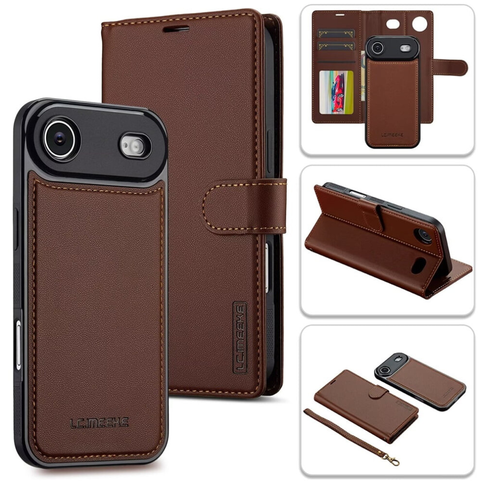 Lc.imeeke Iphone Air Wallet Case 2-In-1 Brown 975221345653