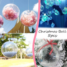 Outdoor Indoor Christmas Decorations Ball Transparent Can Open Christmas Clear Ornament