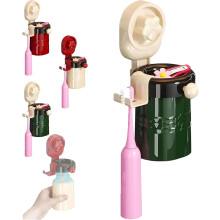Magnetic No-Drill Toothbrush Holder with Suction Cup – Wall-Mounted, Space-Saving Rack for Bathroom & Washroom