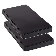 2 Extra Deep Burner Covers for Electric/Gas Stoves, Black, 19.5"x11.75"x1.75", Compatible with Most Stoves