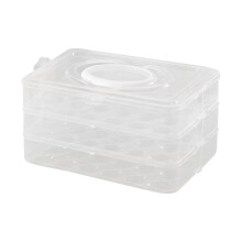 Clearance Egg Holder for 72 Eggs,3-Layer Plastic Egg Container,Deviled Egg Tray with Handle Lid,Devil Egg Holder for Refrigerator,Kitchen